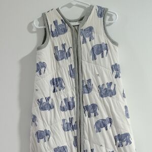 Burt's Bees Baby Cream and Blue Elephant Sleep Sack